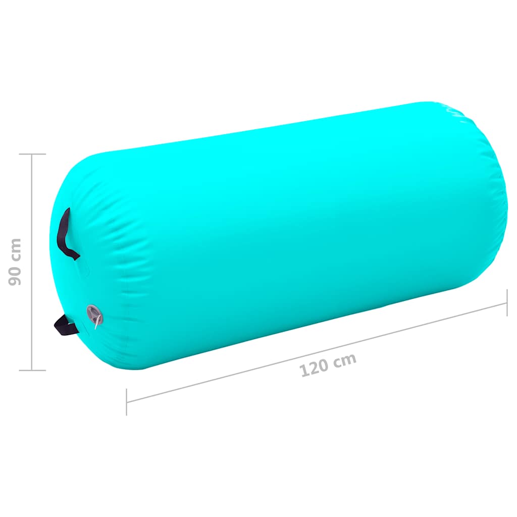 Rotolo da Ginnastica Gonfiabile con Pompa 120x90cm in PVC Verde