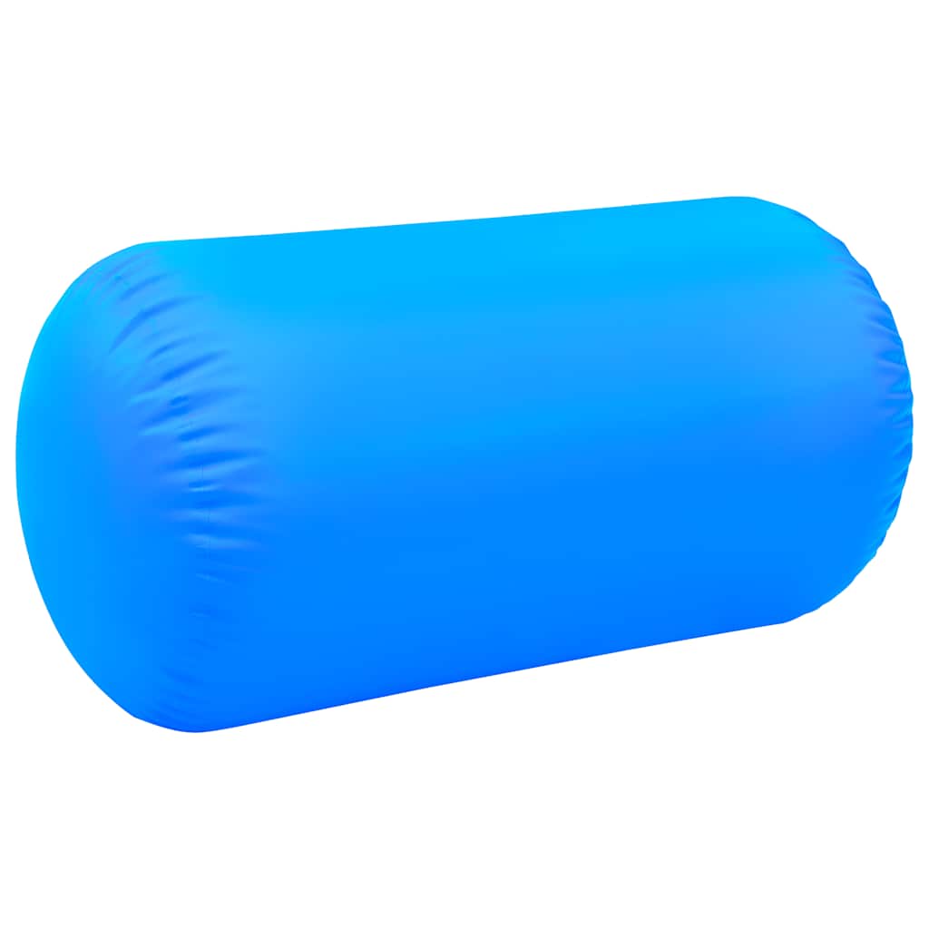 Rotolo da Ginnastica Gonfiabile con Pompa 120x90 cm in PVC Blu