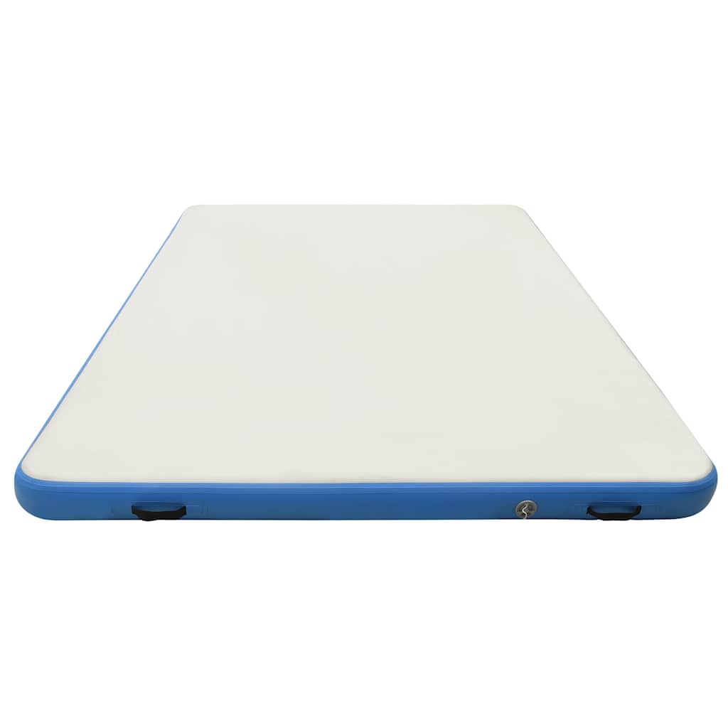 Tappeto Galleggiante Gonfiabile Blu e Bianco 200x150x15 cm