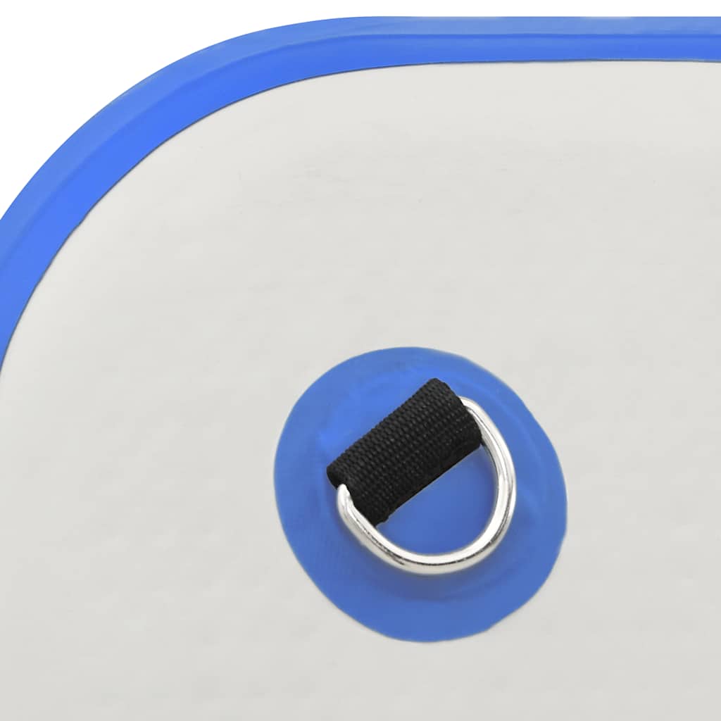 Tappeto Galleggiante Gonfiabile Blu e Bianco 200x150x15 cm