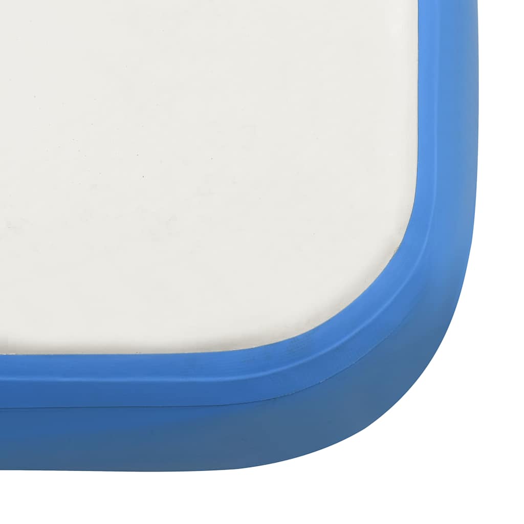 Tappeto Galleggiante Gonfiabile Blu e Bianco 300x200x15 cm