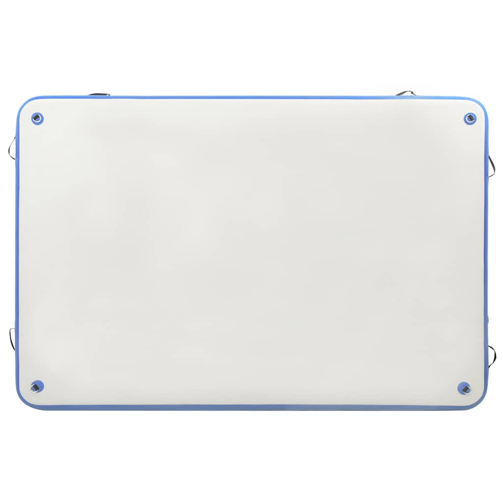 Tappeto Galleggiante Gonfiabile Blu e Bianco 300x200x15 cm