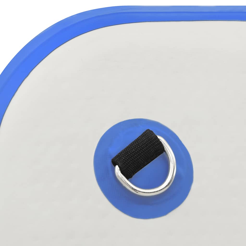 Tappeto Galleggiante Gonfiabile Blu e Bianco 300x200x15 cm