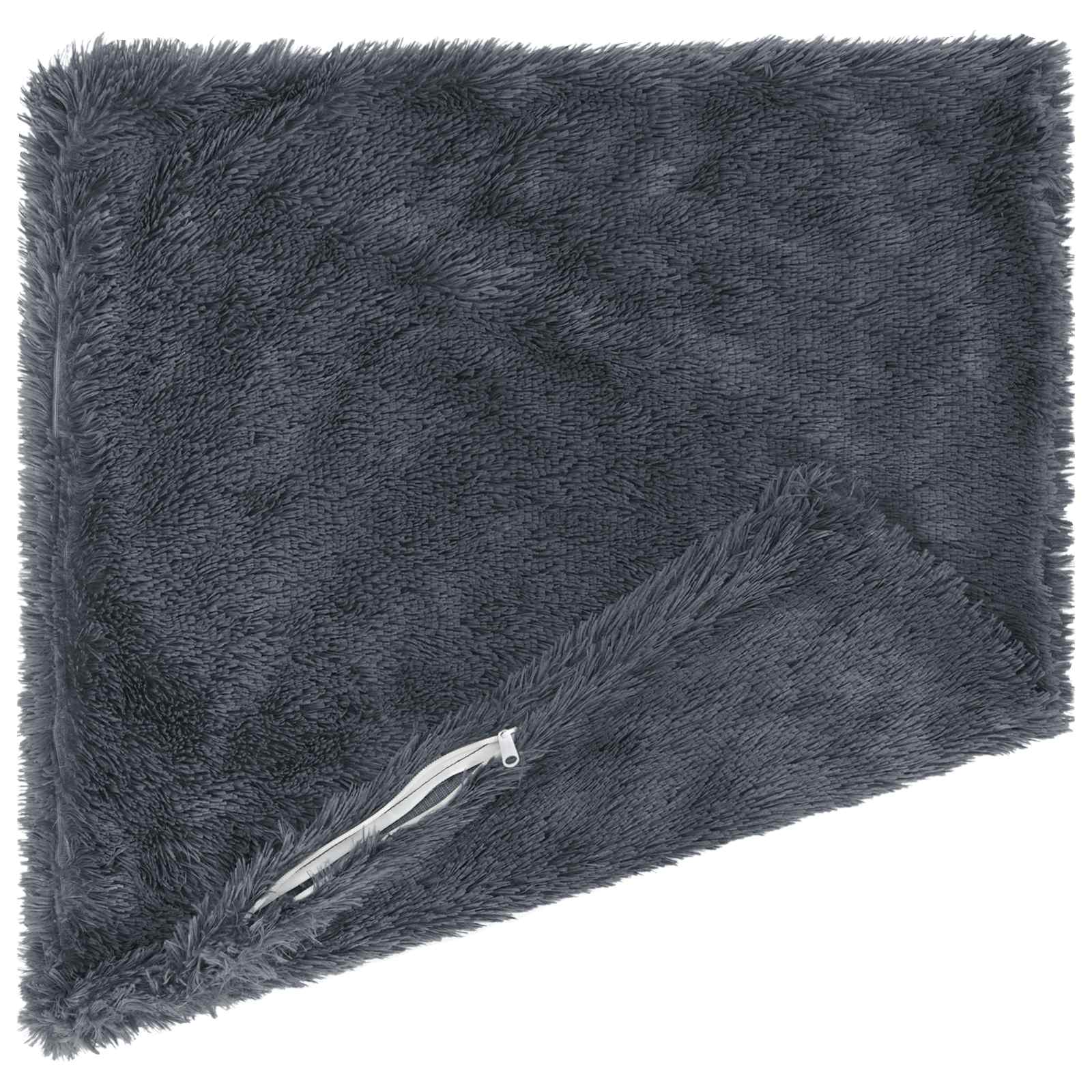 Cuscino con cuscino HEERLEN 2 pz Antracite Fleece PV