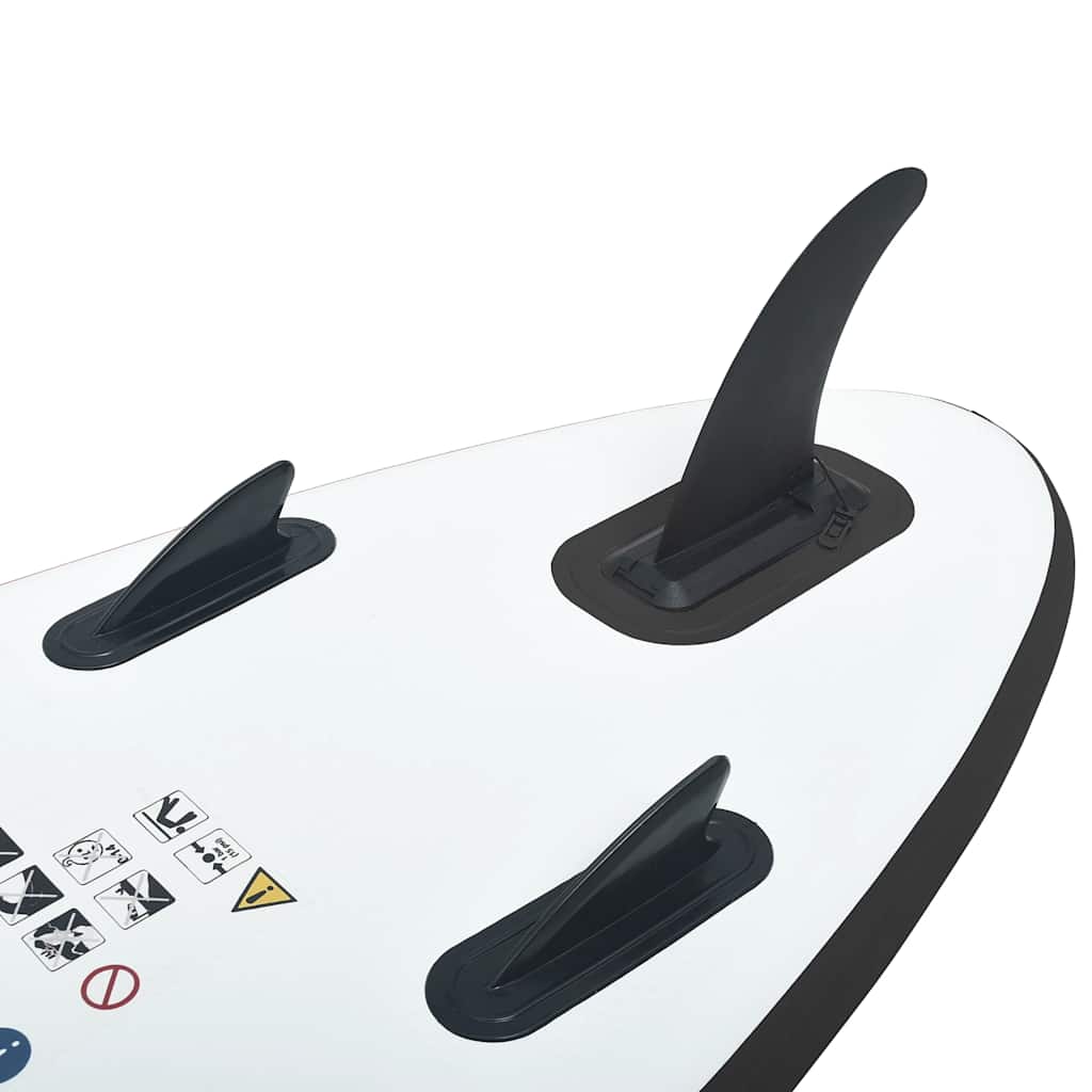 Set Tavola da SUP Gonfiabile Nero e Bianco