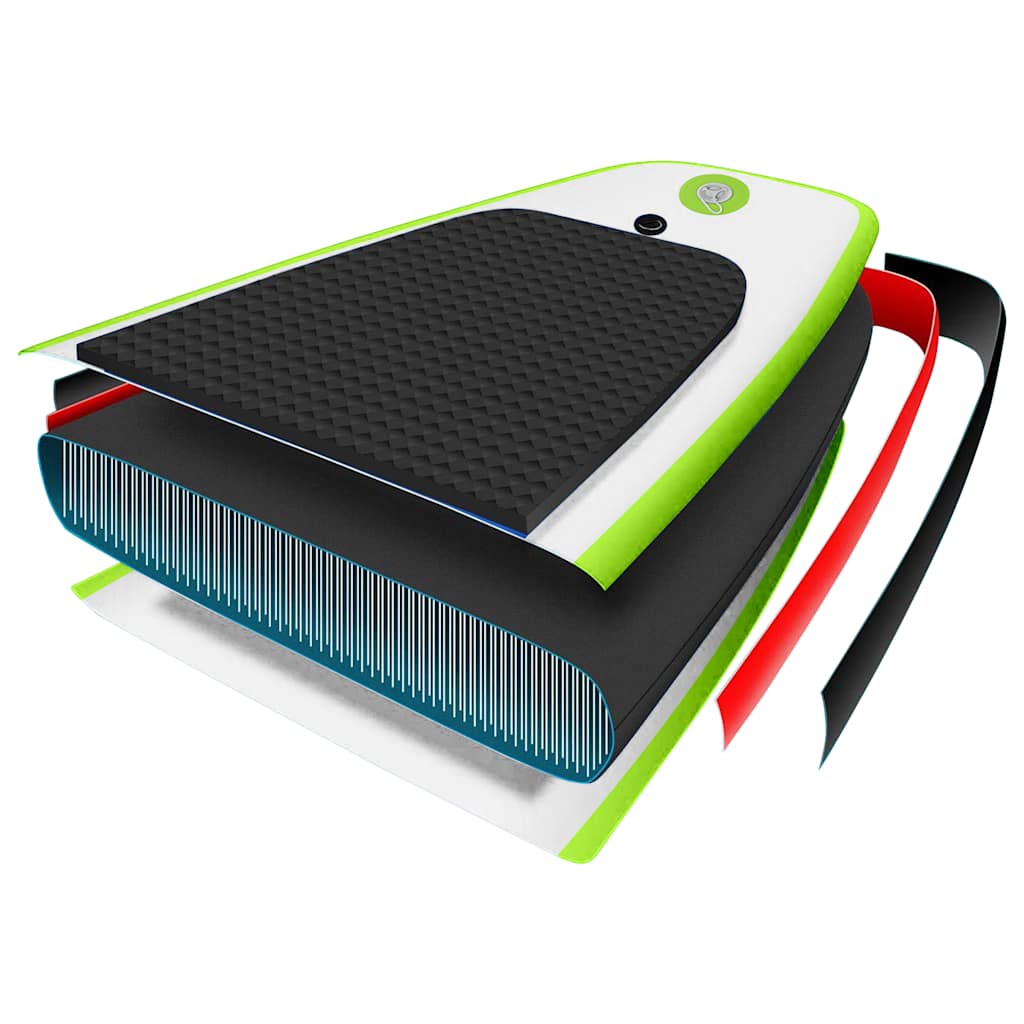Set Tavola da SUP Gonfiabile Verde e Bianco