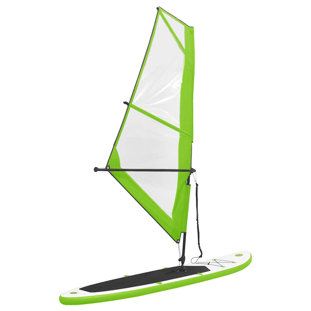 Set Tavola Gonfiabile da SUP con Vela Verde e Bianco