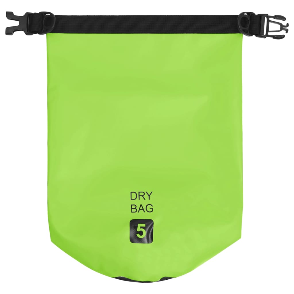 Borsa Impermeabile Verde 5 L in PVC