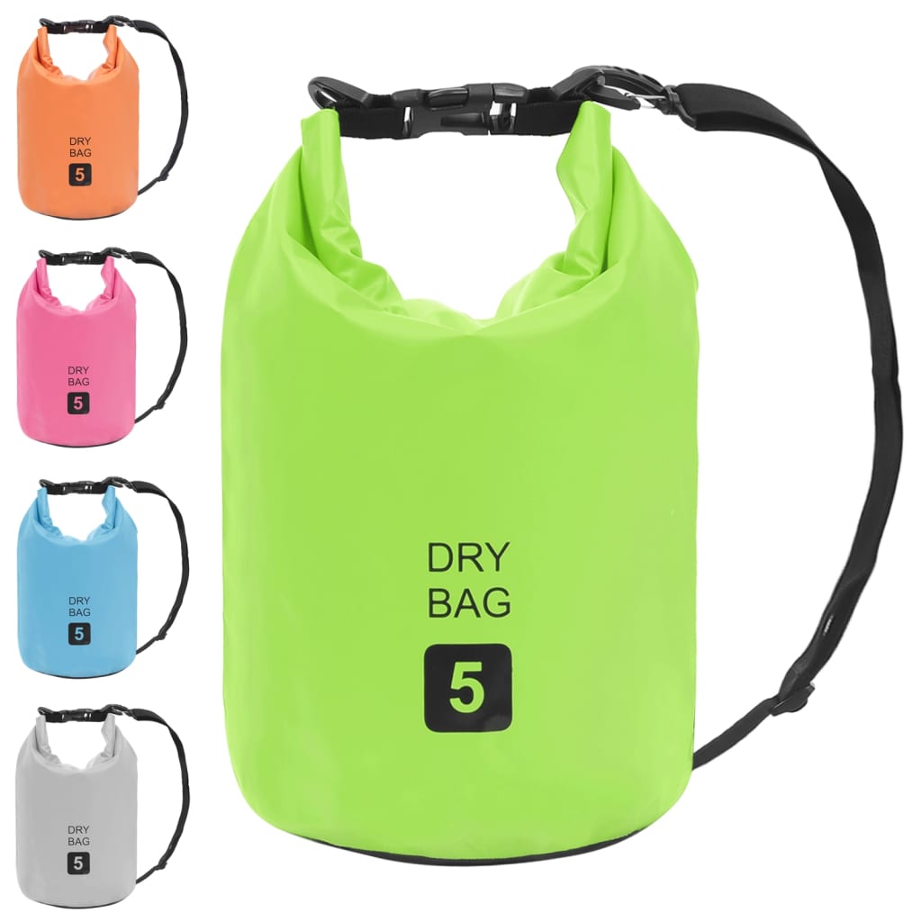 Borsa Impermeabile Verde 5 L in PVC