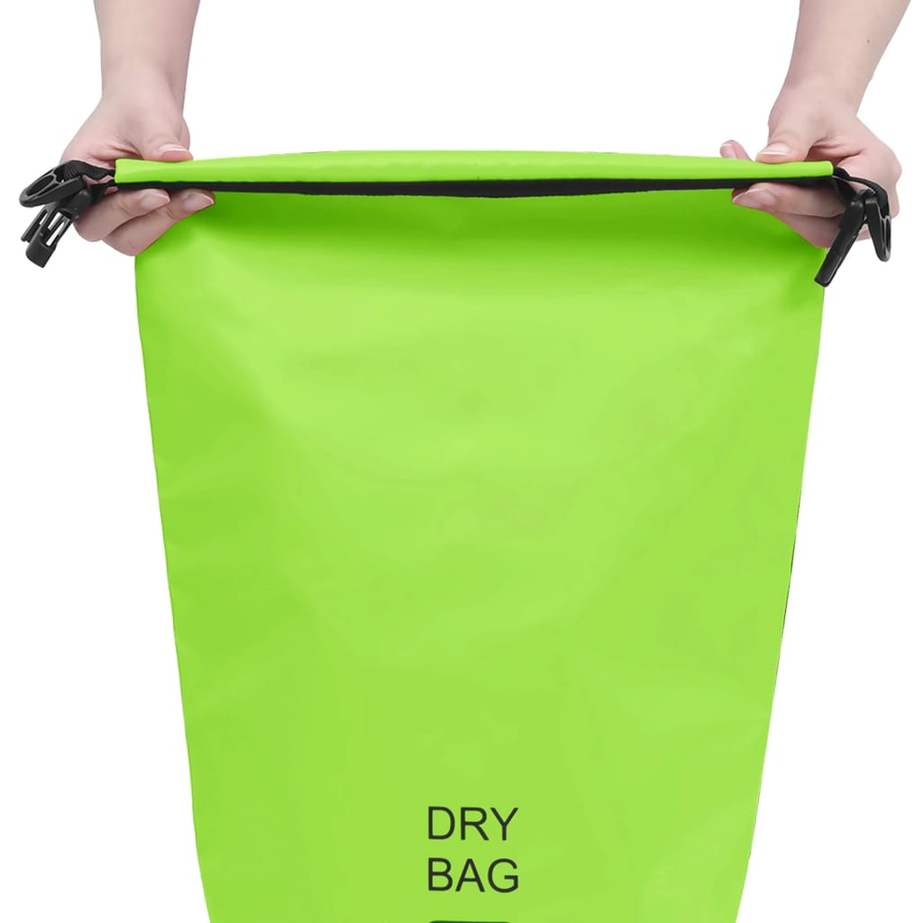 Borsa Impermeabile Verde 10 L in PVC