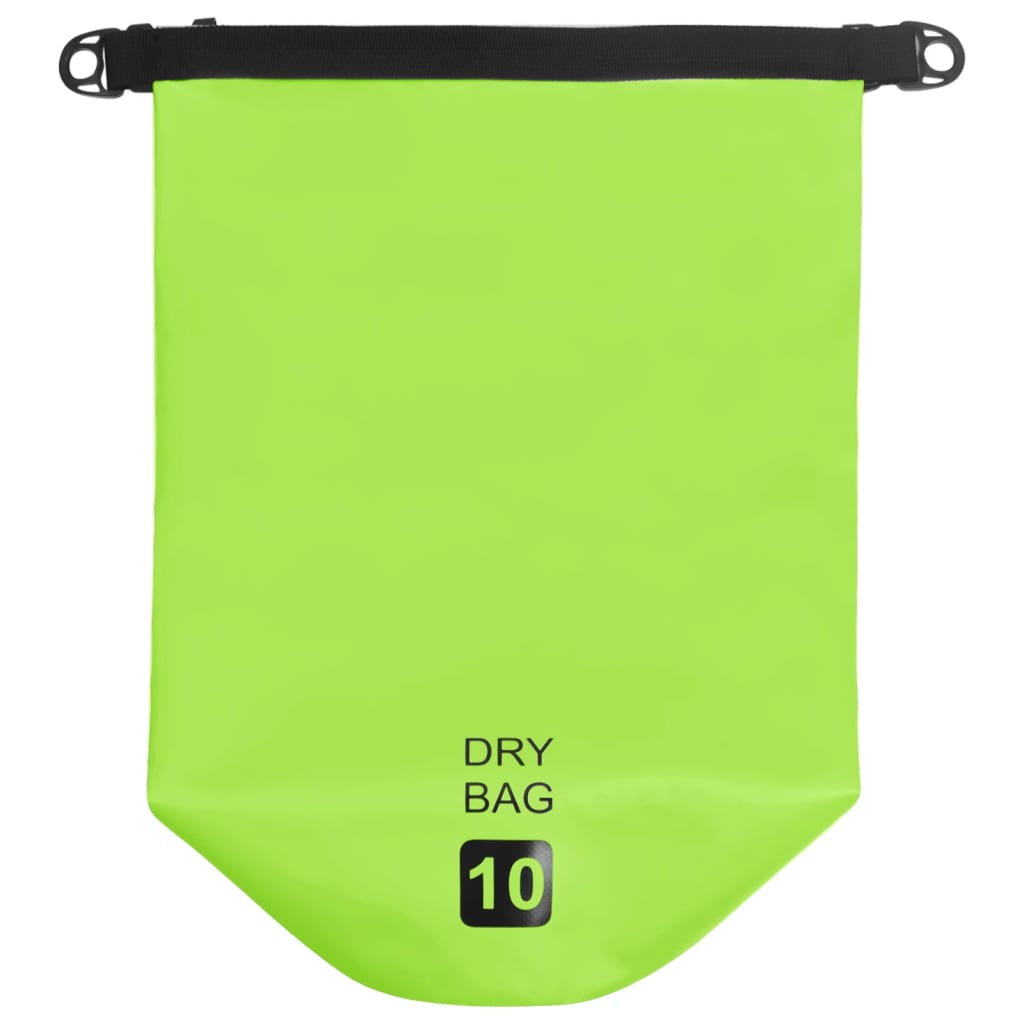Borsa Impermeabile Verde 10 L in PVC