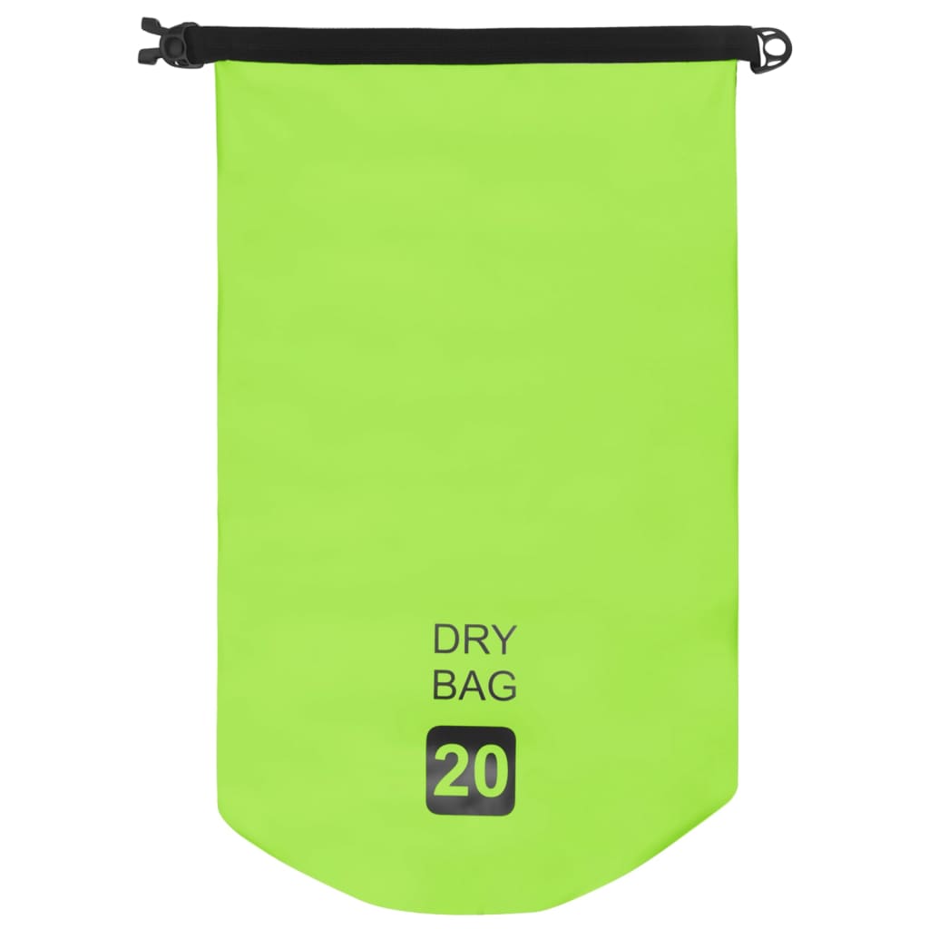 Borsa Impermeabile Verde 20 L in PVC