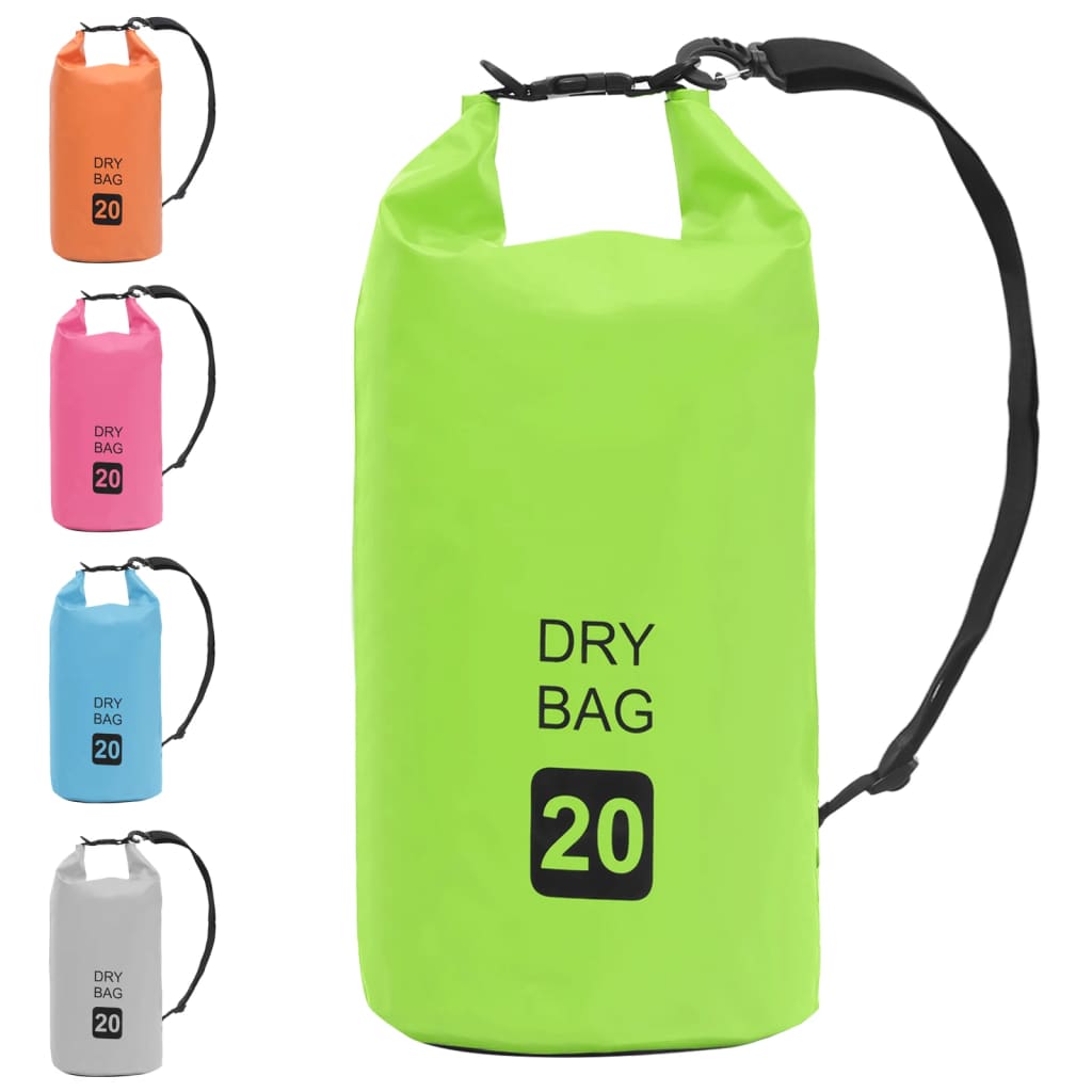 Borsa Impermeabile Verde 20 L in PVC