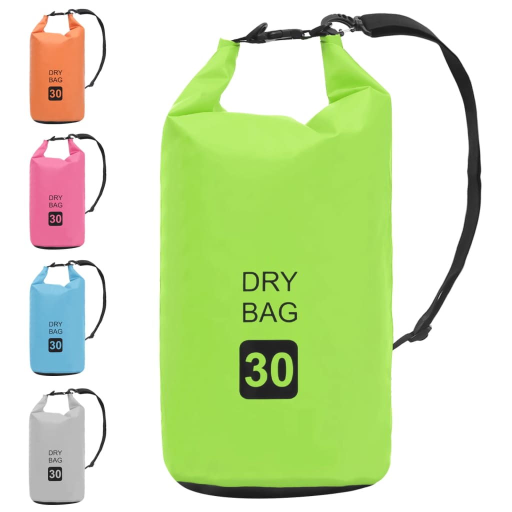 Borsa Impermeabile Verde 30 L in PVC