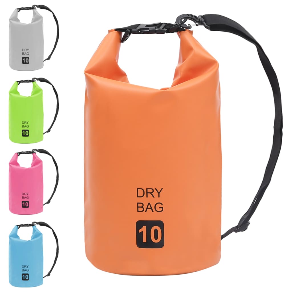 Borsa Impermeabile Arancione 10 L in PVC