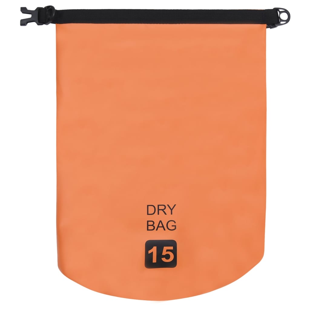 Borsa Impermeabile Arancione 15 L in PVC