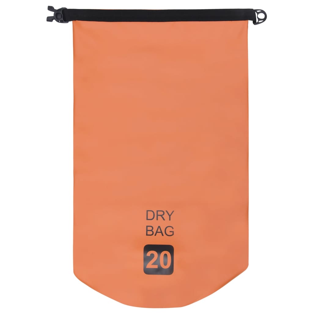 Borsa Impermeabile Arancione 20 L in PVC
