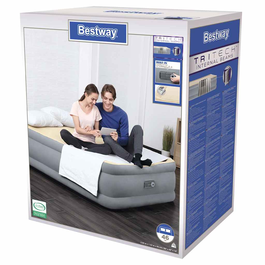 Bestway Materasso ad Aria con Pompa Integrata 203x152x46 cm