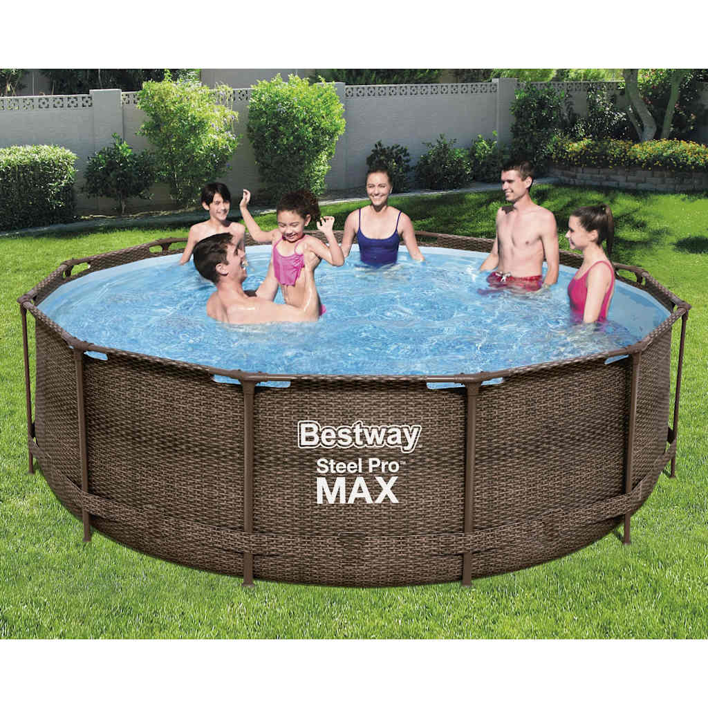 Bestway Set Piscina Rotonda Steel Pro MAX Deluxe Series 366x100 cm