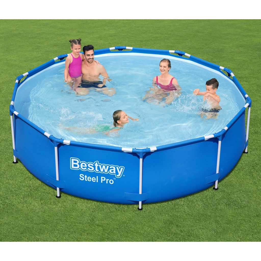 Piscina fuori terra rotonda Steel Pro 305 x 76 cm blu