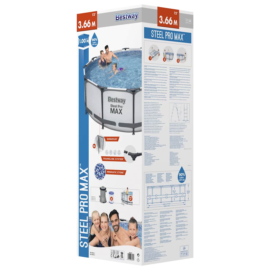Bestway Set Piscina Steel Pro MAX 366x100 cm