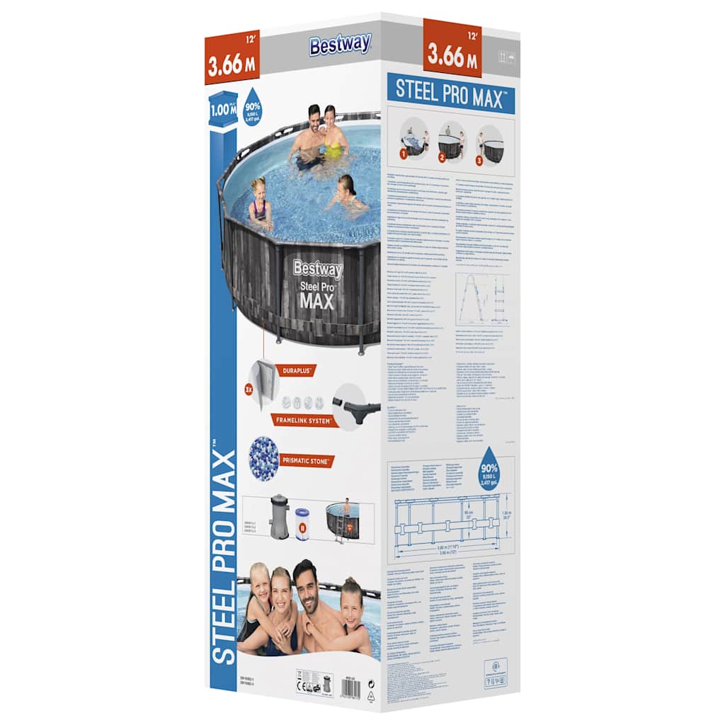 Bestway Set Piscina Steel Pro MAX 366x100 cm