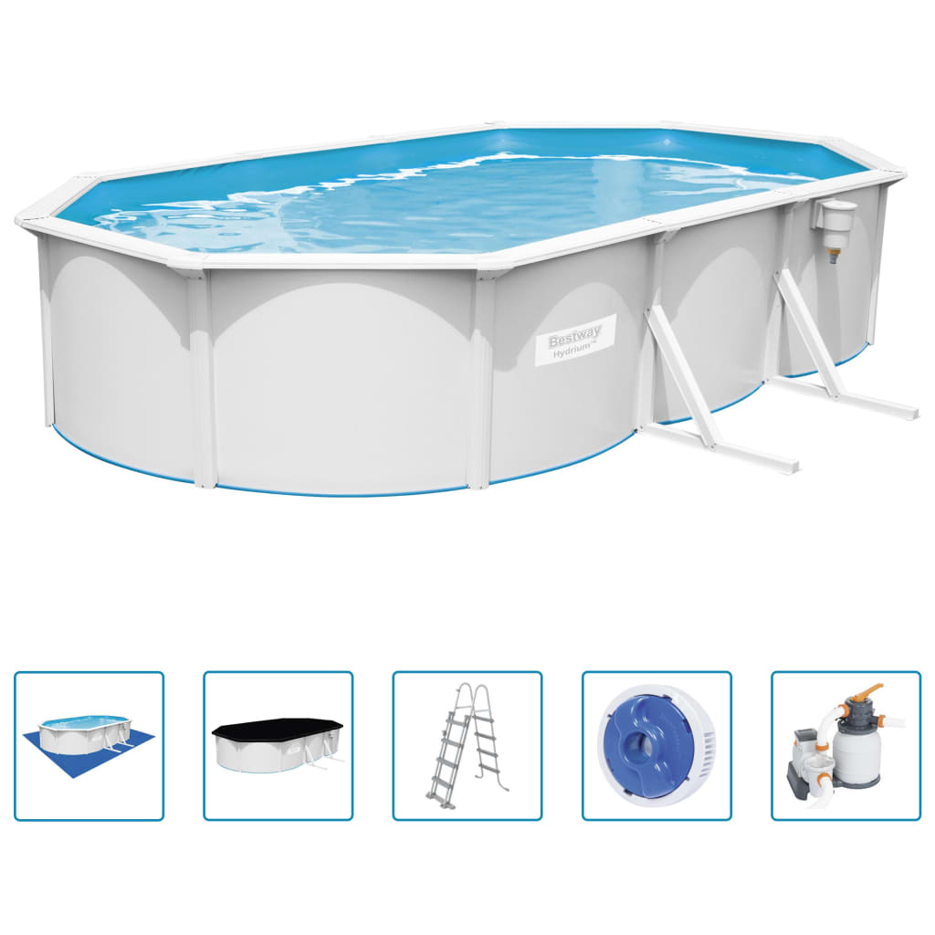 Bestway Telaio Piscina Fuori Terra Ovale Hydrium 610x360x120 cm