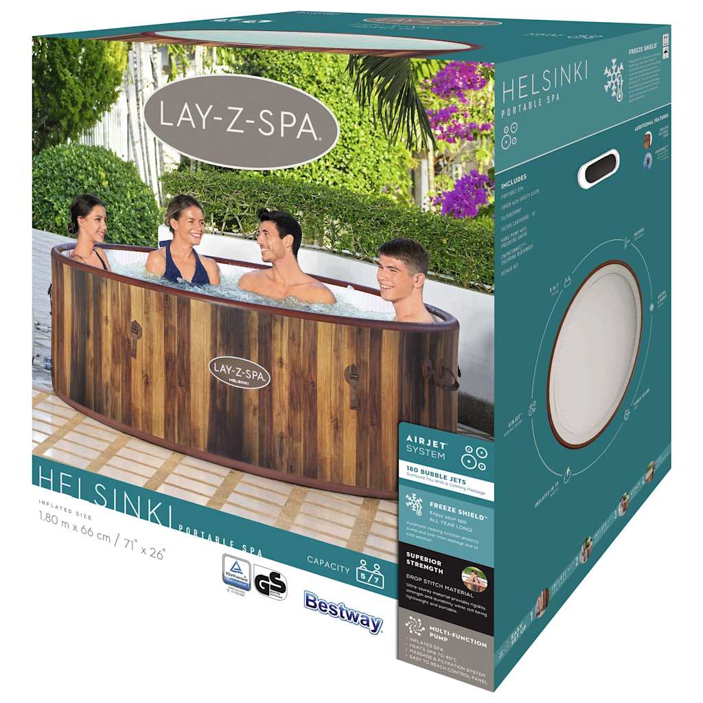 Bestway Vasca Idromassaggio Gonfiabile Lay-Z-Spa Helsinki AirJet