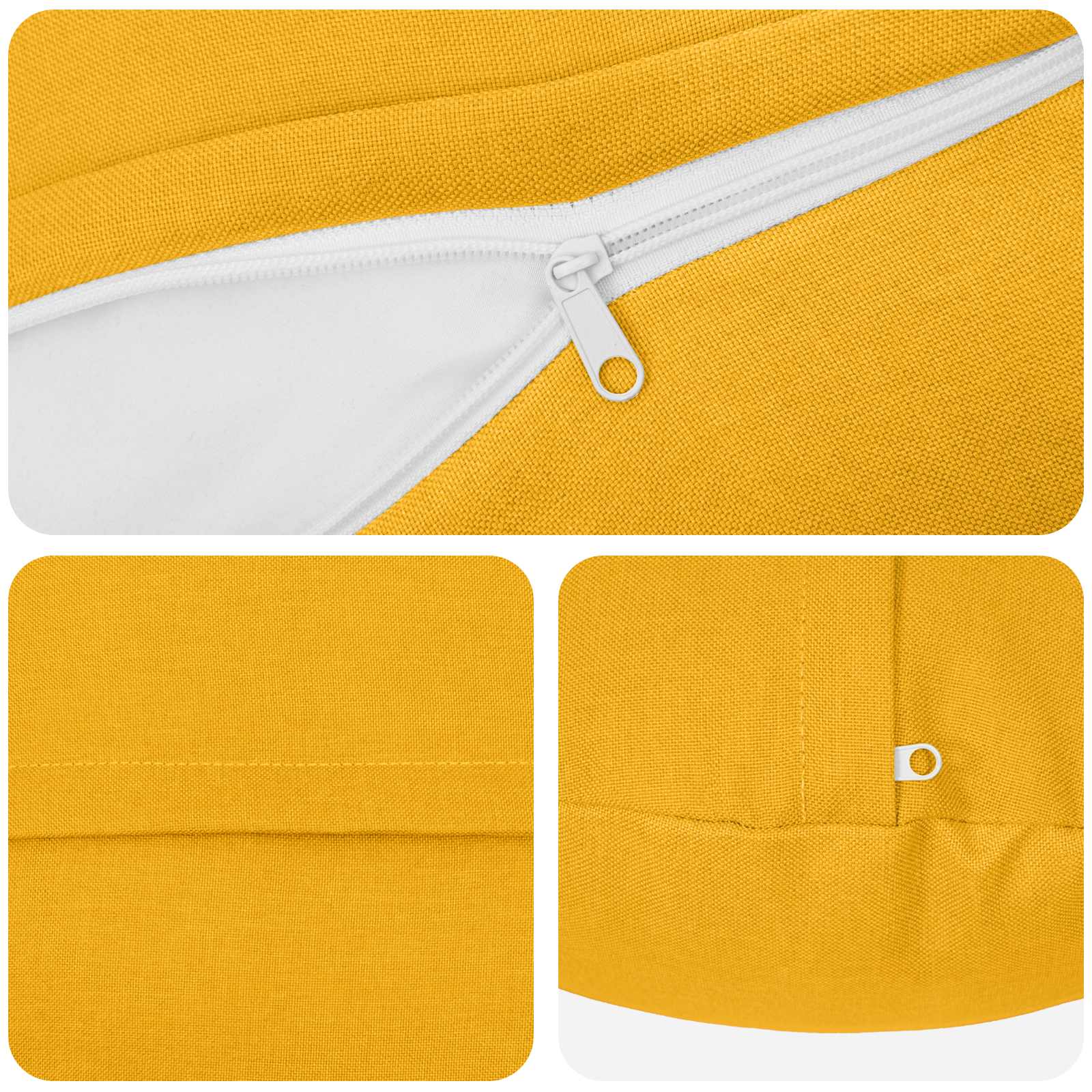 Cuscino con cuscino HEERLEN 6 pz Giallo Chiaro Tessuto