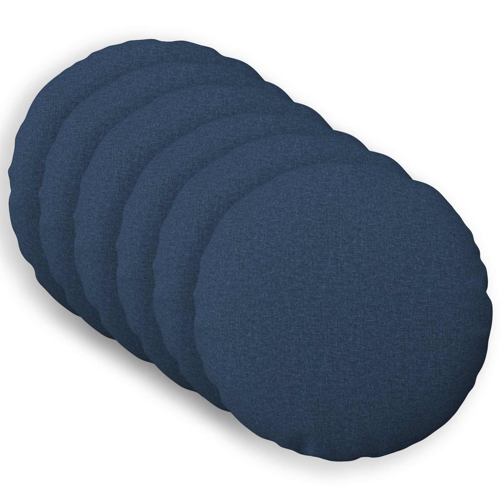 Cuscino con cuscino HEERLEN 6 pz Blu Tessuto