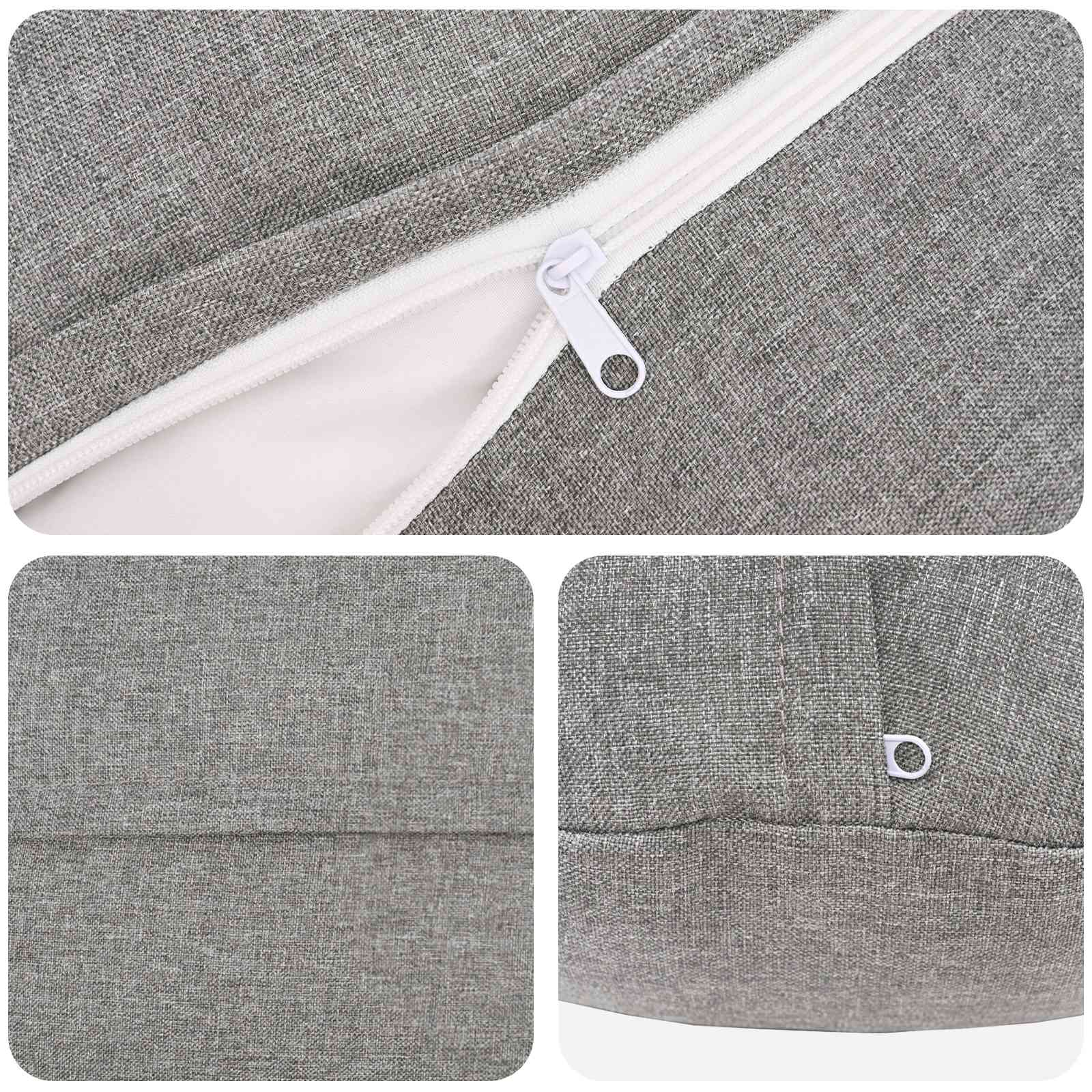 Cuscino con cuscino HEERLEN 6 pz Grigio Nuvola Tessuto