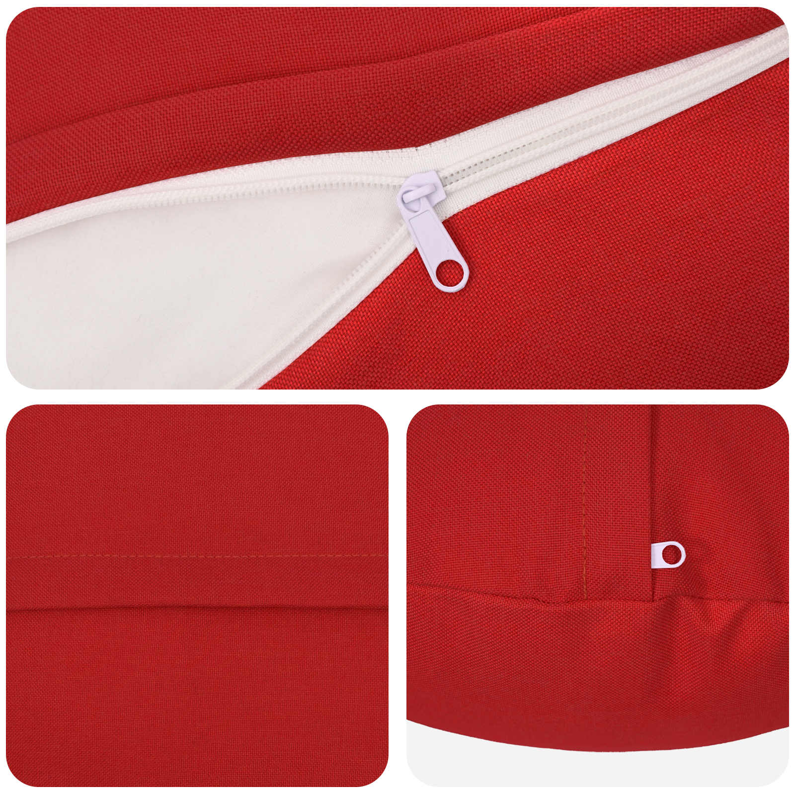 Cuscino con cuscino HEERLEN 2 pz Rosso Tessuto