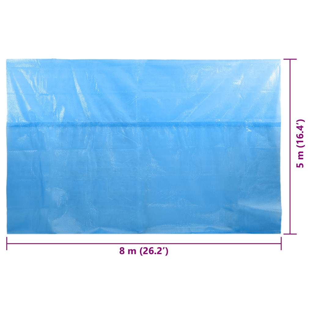 Copripiscina Rettangolare 800x500 cm in PE Blu