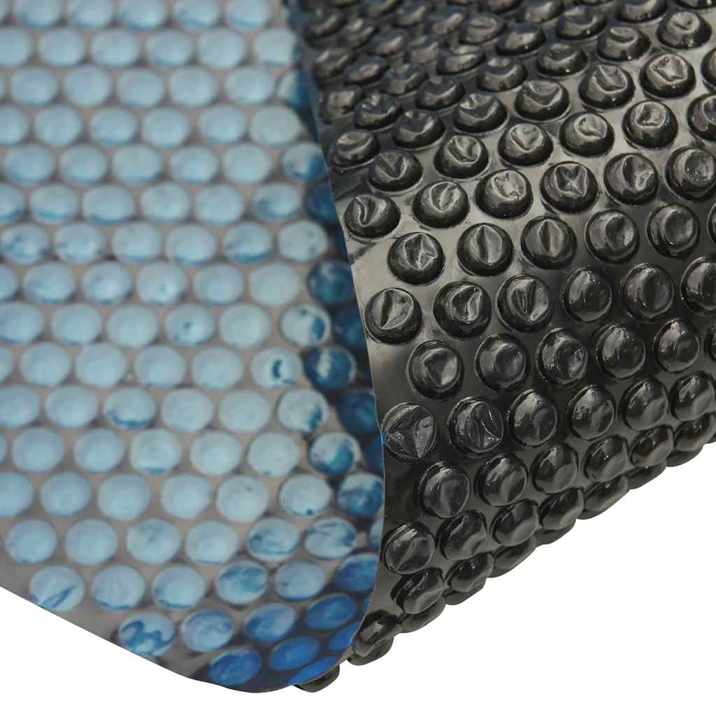 Pellicola Galleggiante Solare PE per Piscina 527 cm Nero e Blu