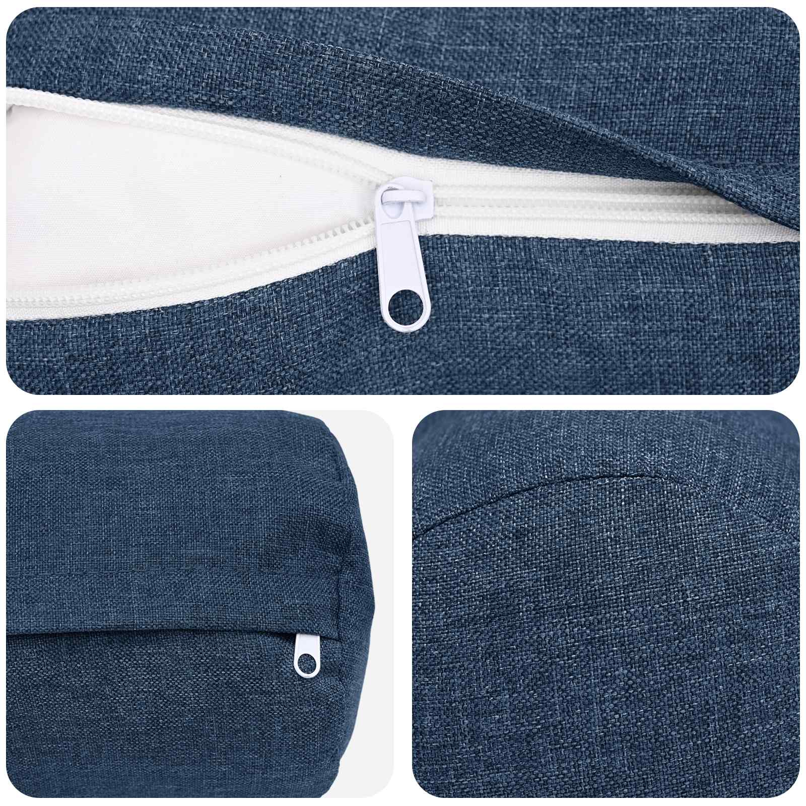 Cuscino con cuscino HEERLEN 6 pz Blu Tessuto