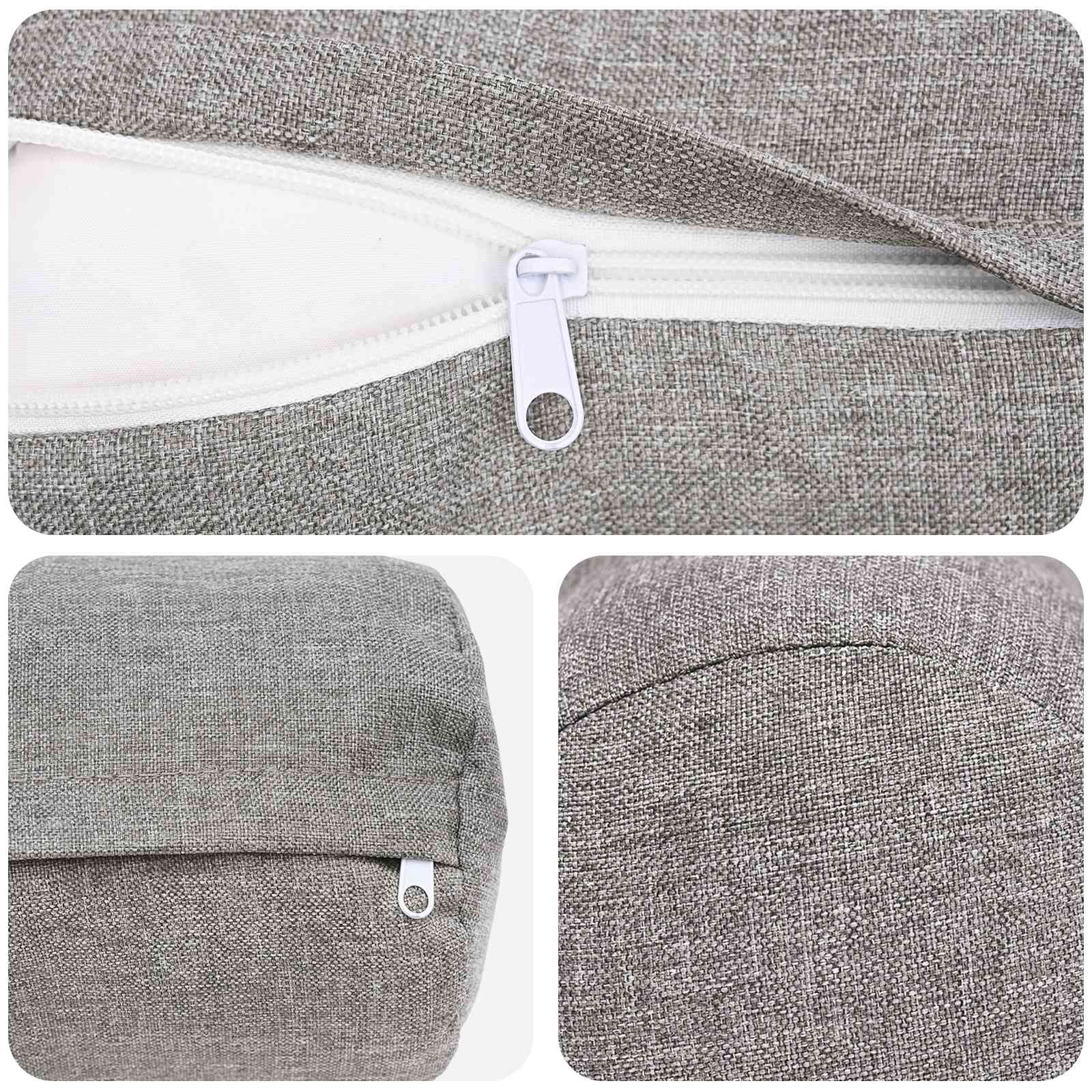 Cuscino con cuscino HEERLEN 6 pz Grigio Nuvola Tessuto