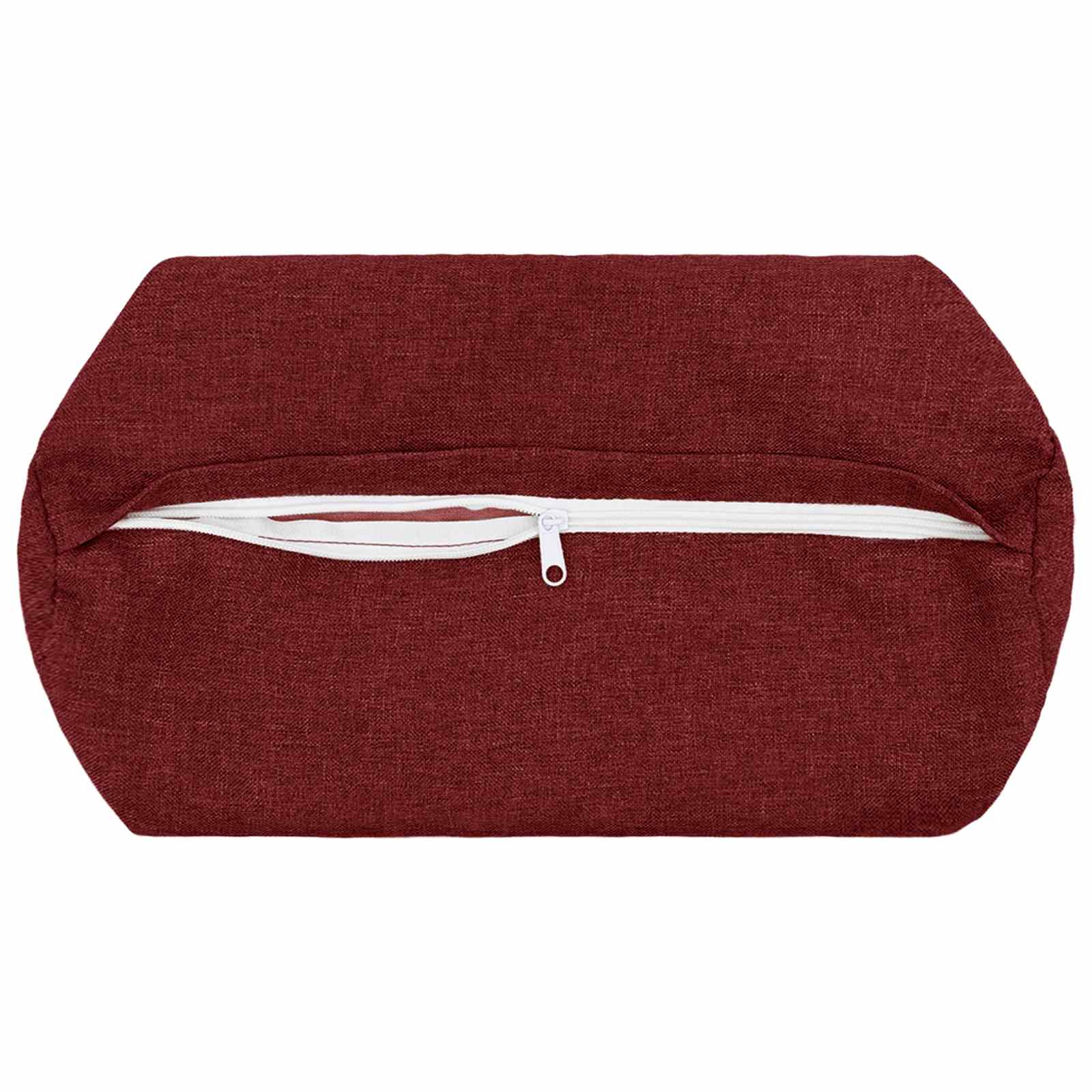 Cuscino con cuscino HEERLEN 2 pz Rosso Vino Tessuto