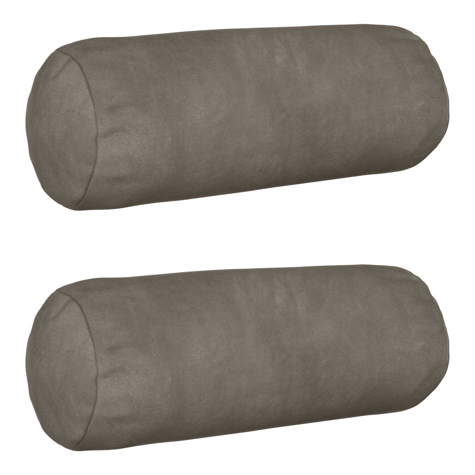 Cuscino con cuscino HEERLEN 2 pz Grigio Chiaro Velluto