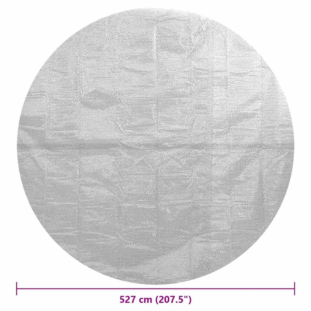 Pellicola Galleggiante Solare PE Piscina 527 cm Grigia