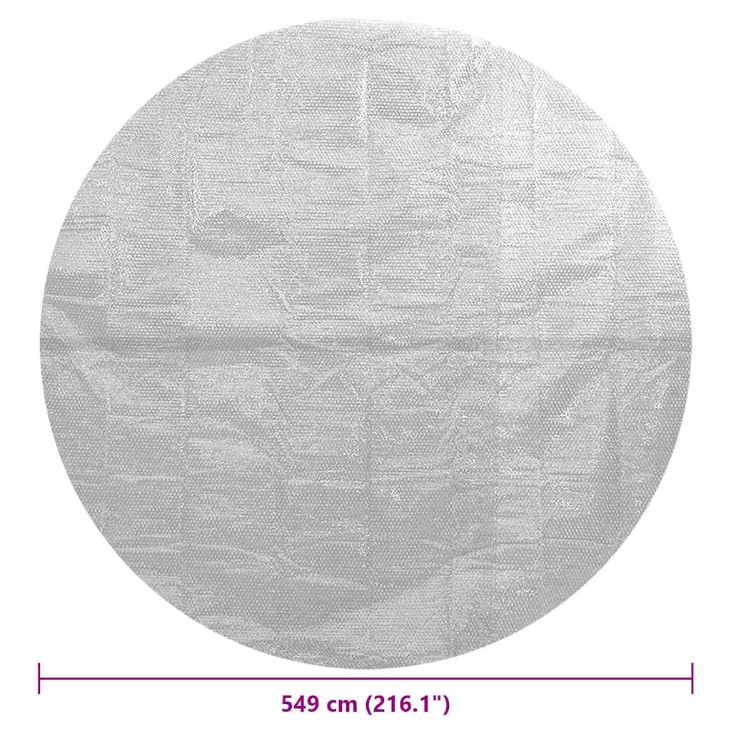 Pellicola Galleggiante Solare PE Piscina 549 cm Grigia
