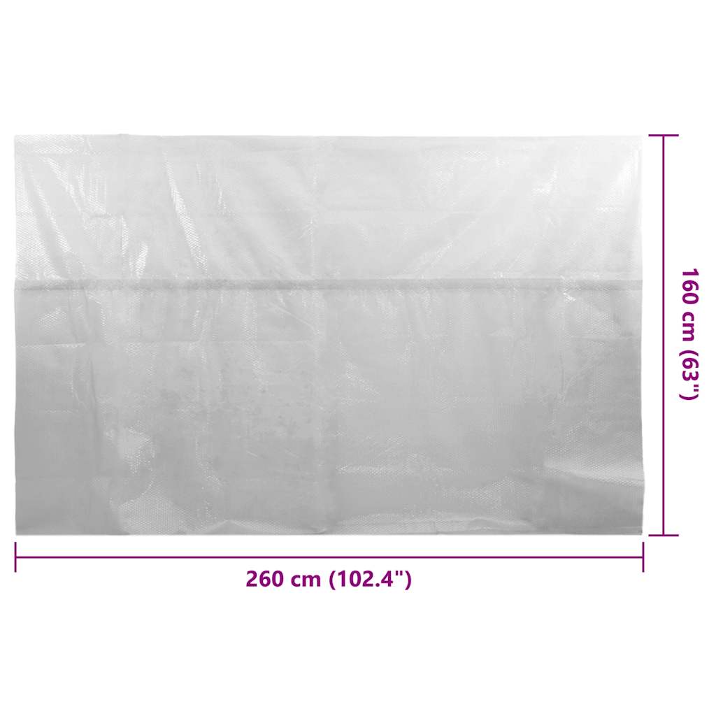 Pellicola Galleggiante Solare PE Piscina 260x160 cm Grigia