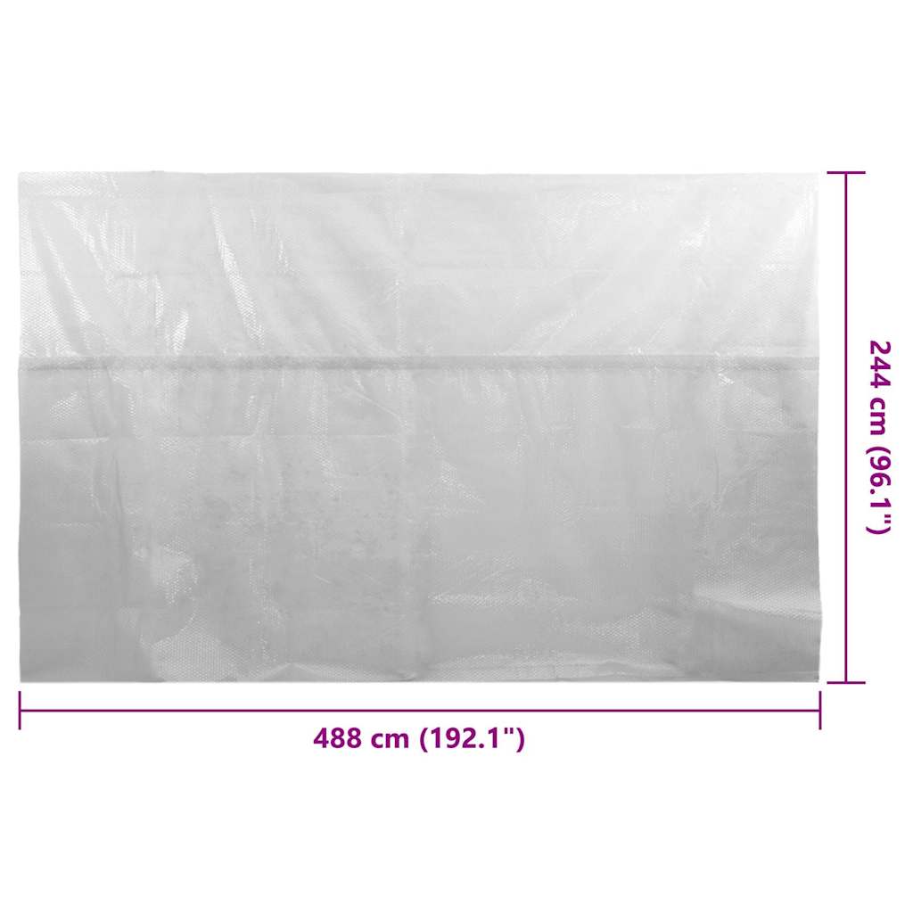 Pellicola Galleggiante Solare PE Piscina 488x244 cm Grigia