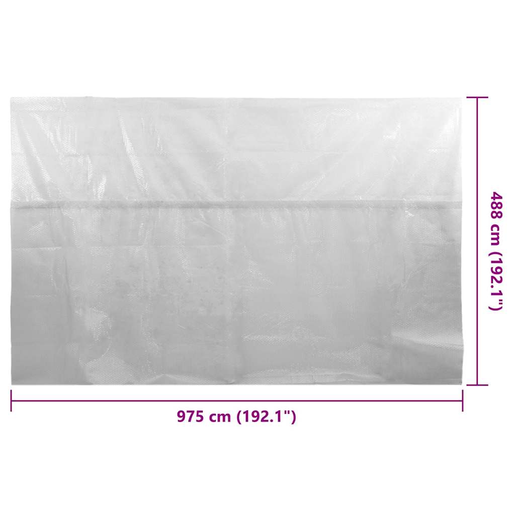 Pellicola Galleggiante Solare PE Piscina 975x488 cm Grigia