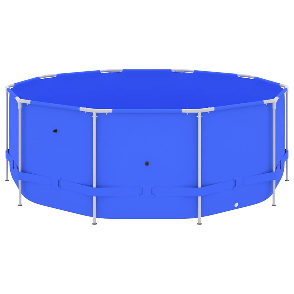 Piscina con Telaio in Acciaio 367x122 cm Blu