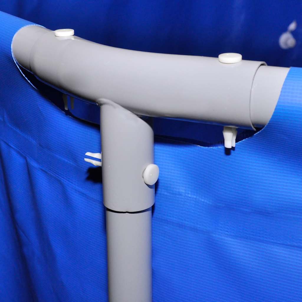 Piscina con Telaio in Acciaio 367x122 cm Blu