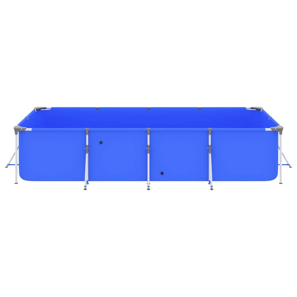 Piscina con Telaio in Acciaio 394x207x80 cm Blu