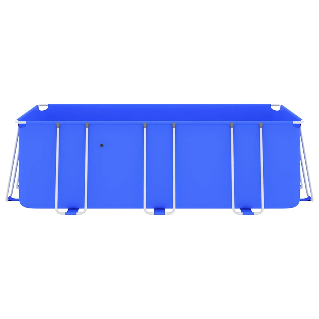 Piscina con Telaio in Acciaio 400x207x122 cm Blu