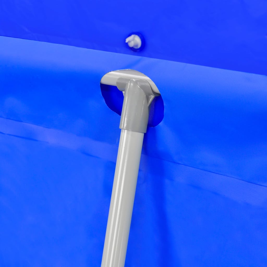 Piscina con Telaio in Acciaio 400x207x122 cm Blu