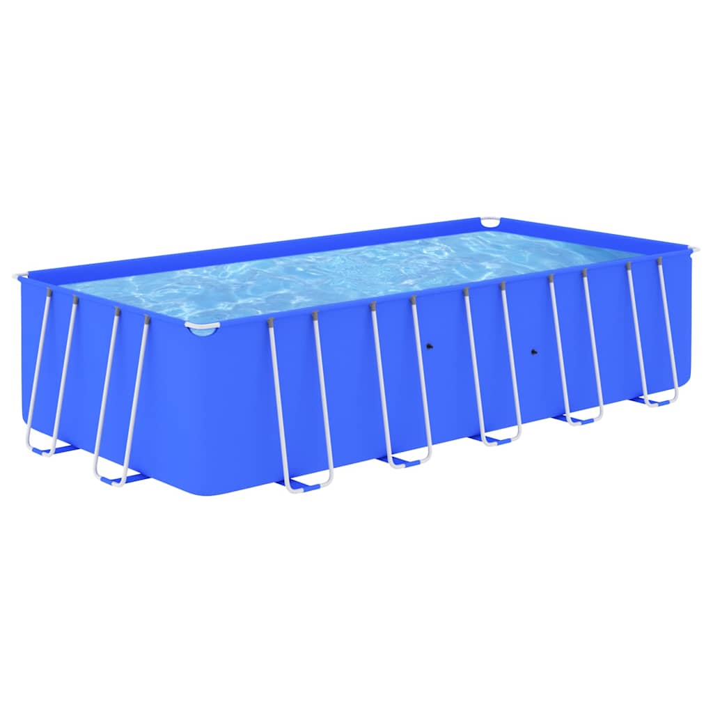Piscina con Telaio in Acciaio 540x270x122 cm Blu