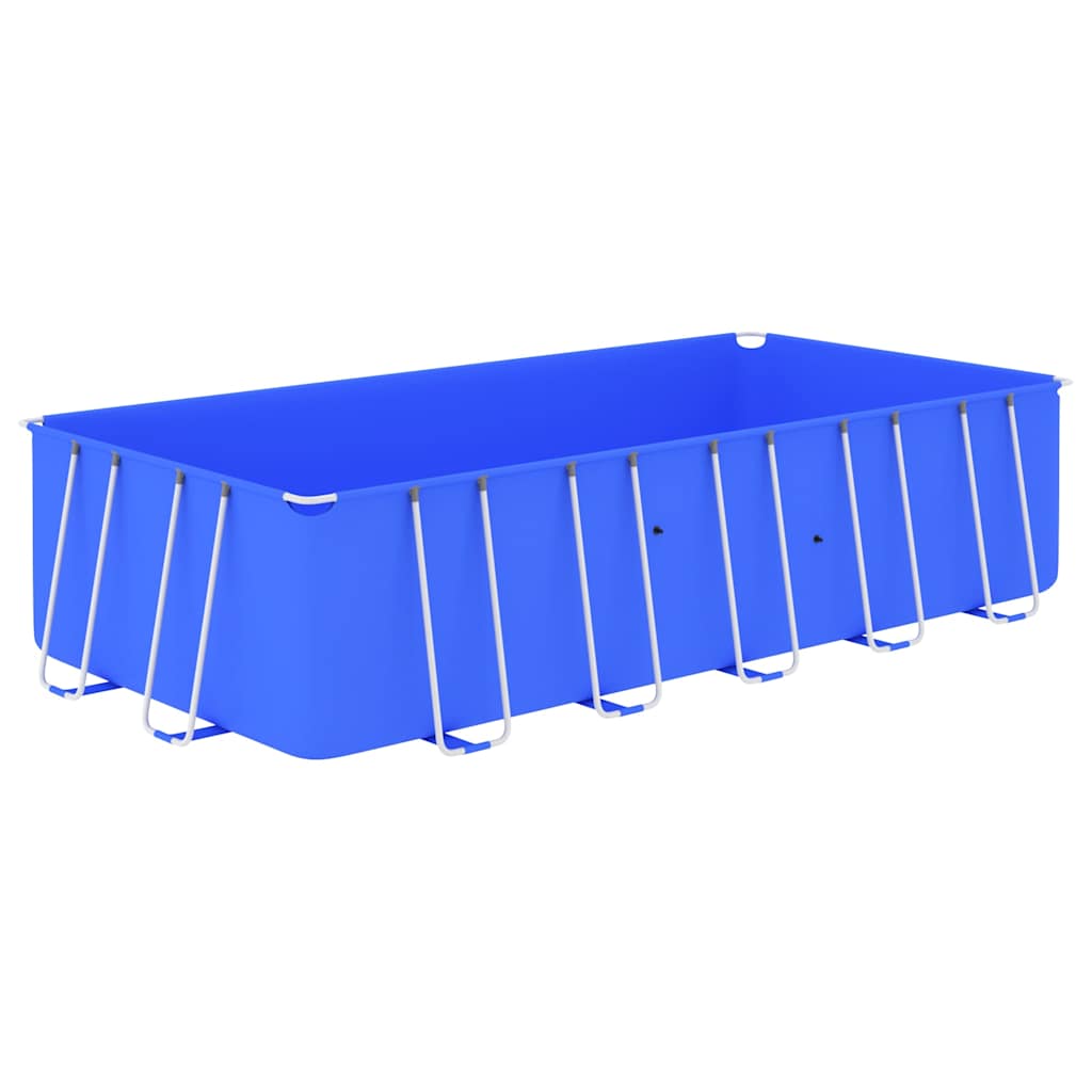 Piscina con Telaio in Acciaio 540x270x122 cm Blu